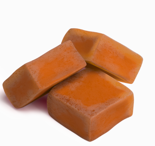 Close-up of The 3PM Club orange gummies